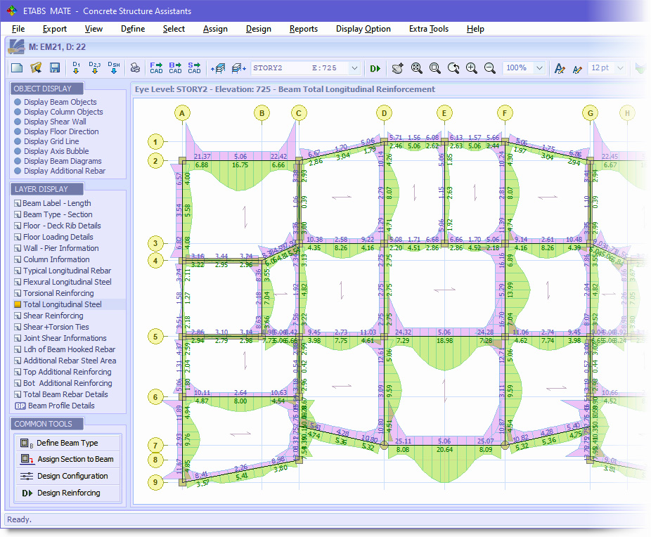 ETABS MATE - View of Structural Diagrams